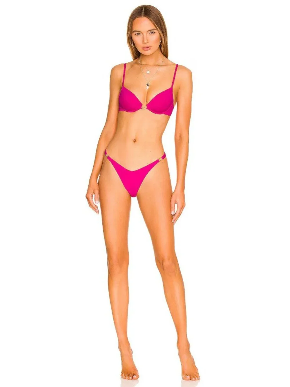 L*Space Ziggy Bitsy Bikini Bottom in Bougainvillea New Womens Swimsuit